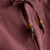Pantalones cortos informales de algodón con cordón y abalorios