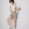 Pantalones cortos informales de corte holgado con alto contenido en algodón