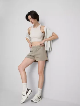 Pantalones cortos informales de corte holgado con alto contenido en algodón