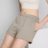 Pantalones cortos informales de corte holgado con alto contenido en algodón