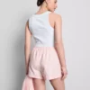 Pantalones Cortos Oxford de cintura alta a rayas