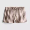 Pantalones Cortos Oxford de cintura alta a rayas