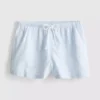 Pantalones Cortos Oxford de cintura alta a rayas