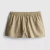 Pantalones Cortos Oxford de cintura alta a rayas
