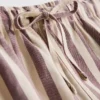 Pantalones Cortos Oxford de cintura alta a rayas