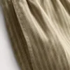 Pantalones Cortos Oxford de cintura alta a rayas