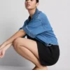 Pantalones Cortos plisados de mezcla de lino