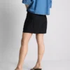 Pantalones Cortos plisados de mezcla de lino
