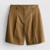 Pantalones cortos safari de mezcla de algodón