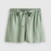 Pantalones cortos sin cremallera con cinturón