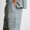 Pantalones Cortos tipo cargo de mezcla de lino