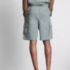 Pantalones Cortos tipo cargo de mezcla de lino