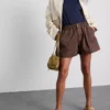 Pantalones cortos utilitarios de denim de algodón