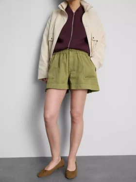 Pantalones cortos utilitarios de denim de algodón