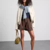 Pantalones cortos utilitarios de denim de algodón