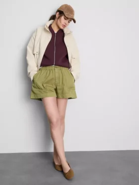 Pantalones cortos utilitarios de denim de algodón