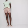 Pantalones cortos utilitarios de denim de algodón