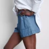 Pantalones cortos utilitarios de denim de algodón