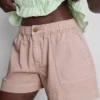 Pantalones cortos utilitarios de denim de algodón