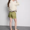 Pantalones cortos utilitarios de denim de algodón