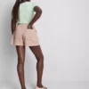 Pantalones cortos utilitarios de denim de algodón