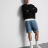 Pantalones cortos vaqueros ajustados de talle medio
