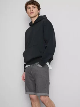 Pantalones cortos vaqueros ajustados de talle medio