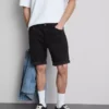 Pantalones cortos vaqueros ajustados de talle medio
