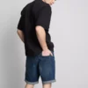 Pantalones cortos vaqueros ajustados de talle medio