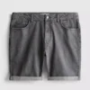 Pantalones cortos vaqueros ajustados de talle medio