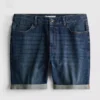 Pantalones cortos vaqueros ajustados de talle medio
