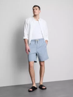 Pantalones Cortos vaqueros con cordón y textura