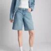 Pantalones Cortos vaqueros con dobladillo sin rematar
