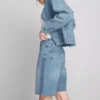 Pantalones Cortos vaqueros con dobladillo sin rematar