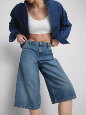 Pantalones cortos vaqueros de algodón