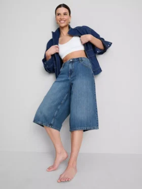 Pantalones cortos vaqueros de algodón