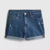 Pantalones Cortos vaqueros de talle medio con vuelta