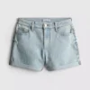 Pantalones Cortos vaqueros de talle medio con vuelta