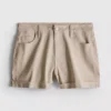 Pantalones Cortos vaqueros de talle medio con vuelta