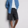 Pantalones cortos vaqueros holgados de talle medio