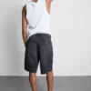 Pantalones cortos vaqueros holgados de talle medio