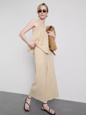 Pantalones culotte de algodón puro