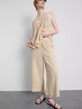Pantalones culotte de algodón puro