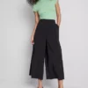 Pantalones culotte de tiro medio y pierna ancha