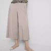 Pantalones culotte de tiro medio y pierna ancha