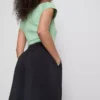 Pantalones culotte de tiro medio y pierna ancha