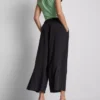 Pantalones culotte de tiro medio y pierna ancha