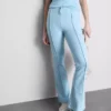 Pantalones de Chándal acampanados con pinzas, con alto contenido en algodón