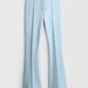 Pantalones de Chándal acampanados con pinzas, con alto contenido en algodón