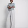 Pantalones de Chándal cómodos de mezcla de algodón con pernera ancha
